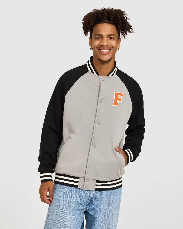 Unisex Varsity Jacket Cotton Fabric Linen Fabric Terry Fabric