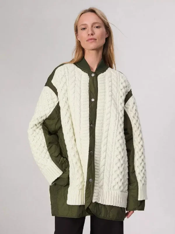 Winnie Mixed-Media Jacket Print Jacket Jacquard Jacket Embroidered Jacket