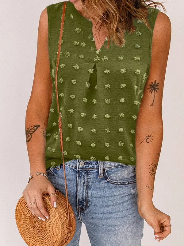 Pom V Neck Solid Color Sleeveless Mini Dress Classic Floral Mini Dress