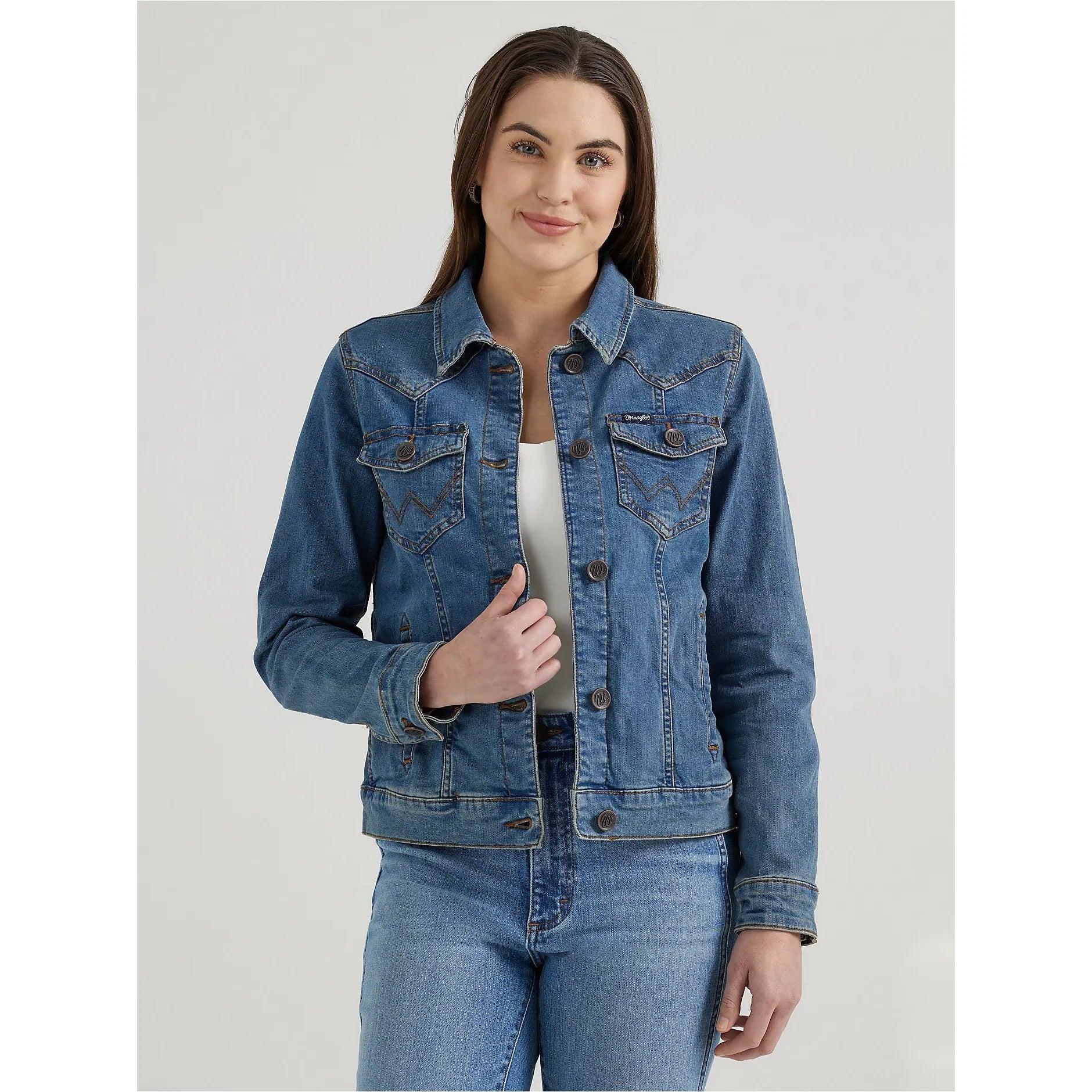 Women's Long Sleeve Classic Fit Denim Jacket Cotton Jacket Linen Jacket Terry Jacket