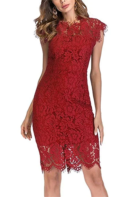 Women's Sleeveless Floral Lace Slim Evening Cocktail Mini Dress Elegant Mini Dress with Pleats Women's Sleeveless Floral Lace Slim Evening Cocktail Mini Dress Elegant Mini Dress with Pleats
