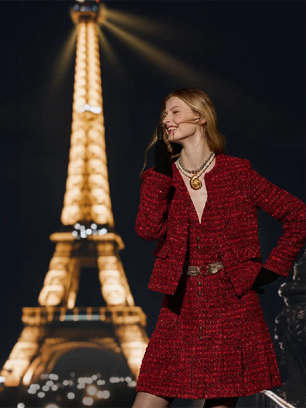 Wool Blend Tweed Women Crop Jacket Notch Collar Jacket Peter Pan Collar Jacket Cowl Neck Jacket