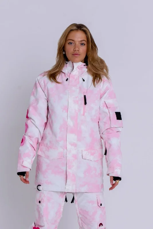 Yeh Girl Ski & Snowboard Jacket - Katie Ormerod Pink Tie Dye Signature line Striped Jacket Polka Dot Jacket Floral Jacket