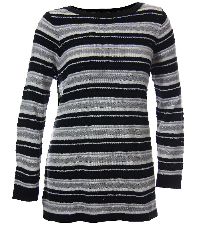 Charter Club Multi Color Striped Long Sleeve Pull Over Sweater Collared Crew Neck Turtle Neck Charter Club Multi Color Striped Long Sleeve Pull Over Sweater Collared Crew Neck Turtle Neck