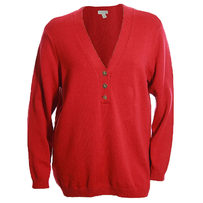 Charter Club Blue, Red or Black Long Sleeve V-Neck Sweater Hooded Sweater Collared Sweater Shawl Collar