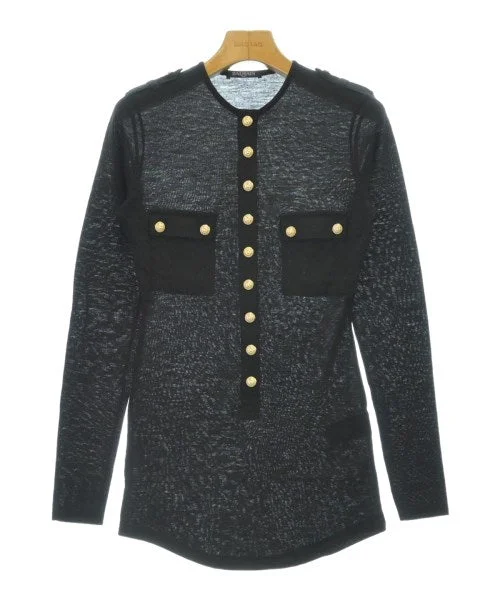 BALMAIN Sweaters Beaded Sweater Sequined Faux Fur