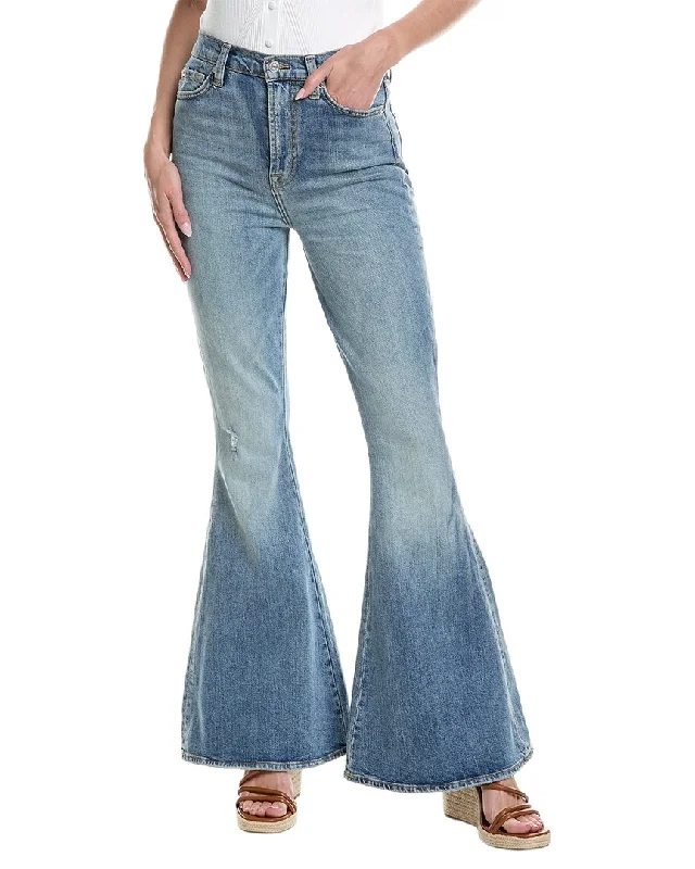 7 For All Mankind Soho Light High-Rise Ali Classic Flare Jean Chic Ripped Jeans