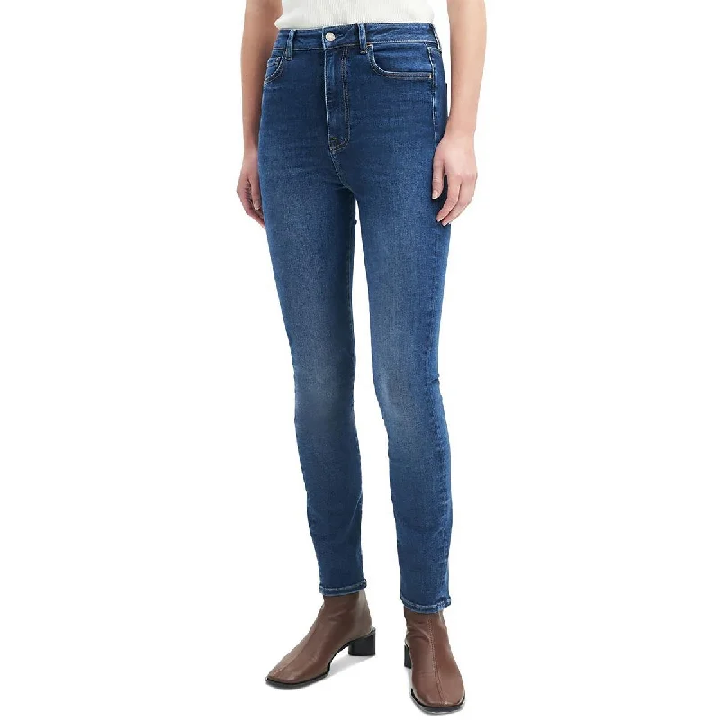 7 For All Mankind Womens Ultra High Rise Medium Wash Skinny Jeans Casual Skinny Fit Jeans