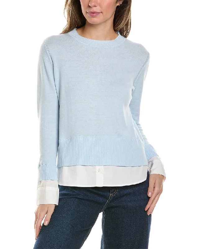 Alashan Cashmere Duet Shirttail Cashmere-Blend Sweater Front Pockets Side Pockets Patch Pockets Alashan Cashmere Duet Shirttail Cashmere-Blend Sweater Front Pockets Side Pockets Patch Pockets