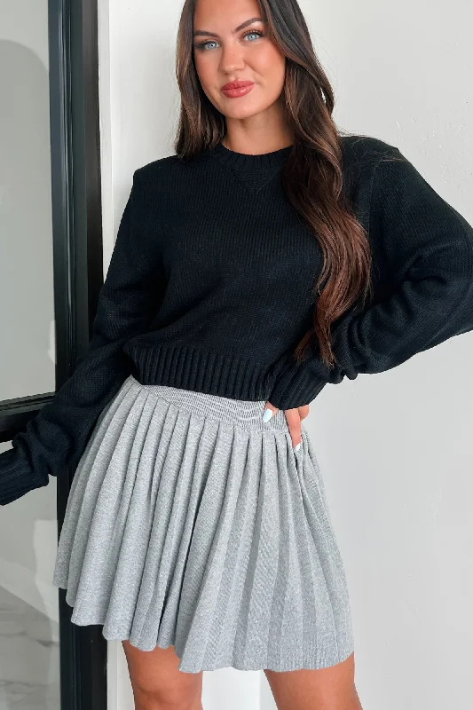 Better Together Lightweight Sweater (Black) Cotton Fabric Linen Fabric Terry Fabric