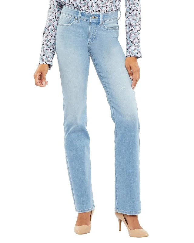 Nydj Petite Marilyn Bryce Straight Leg Jean Comfortable Low-Rise Jeans