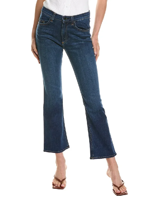 Askk Ny High-Rise Dark Vintage Crop Bootcut Jean Comfortable Dark Wash Jeans