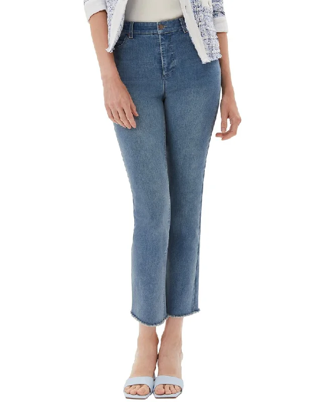 Ecru La Cienega Straight Leg Jean Cozy Relaxed Fit Denim Jeans
