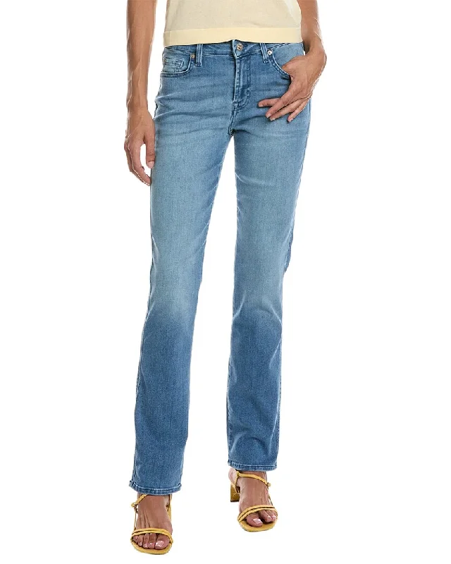 7 For All Mankind Kimmie Form Fitted Slim Evolution Straight Jean Stylish Stone-Wash Denim Jeans 7 For All Mankind Kimmie Form Fitted Slim Evolution Straight Jean Stylish Stone-Wash Denim Jeans