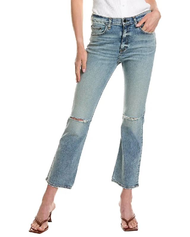 Askk Ny High-Rise Montauk Crop Bootcut Jean Fashionable Straight Cut Jeans