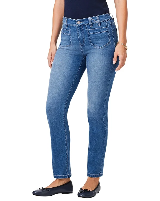 Nic+Zoe Straight Pocket Jean Chic Faded Blue Jeans