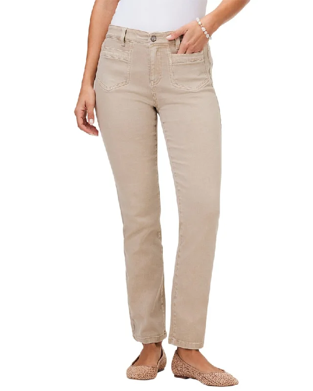 Nic+Zoe Mid Rise Straight Pocket Jeans Fashionable Slim Fit Jeans