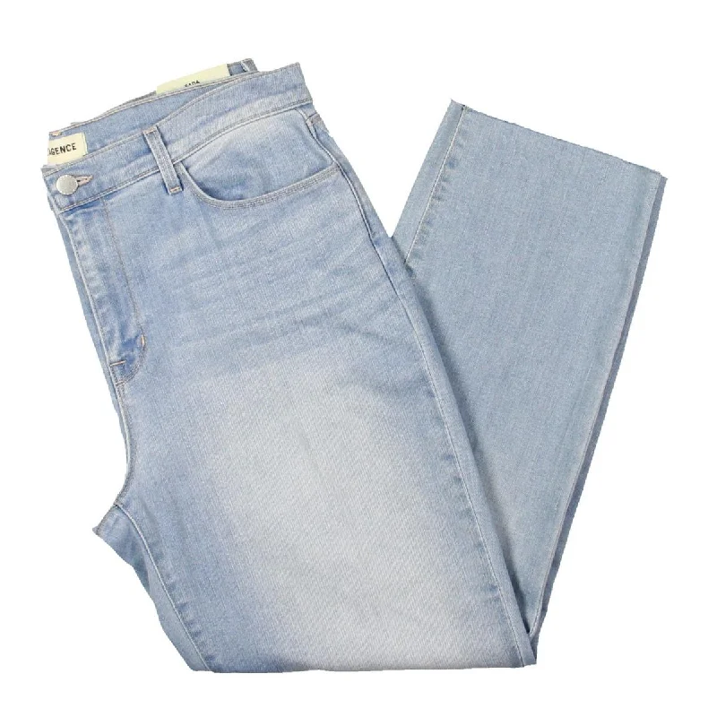 Sada Womens Raw Hem Denim Cropped Jeans Casual Loose Fit Jeans