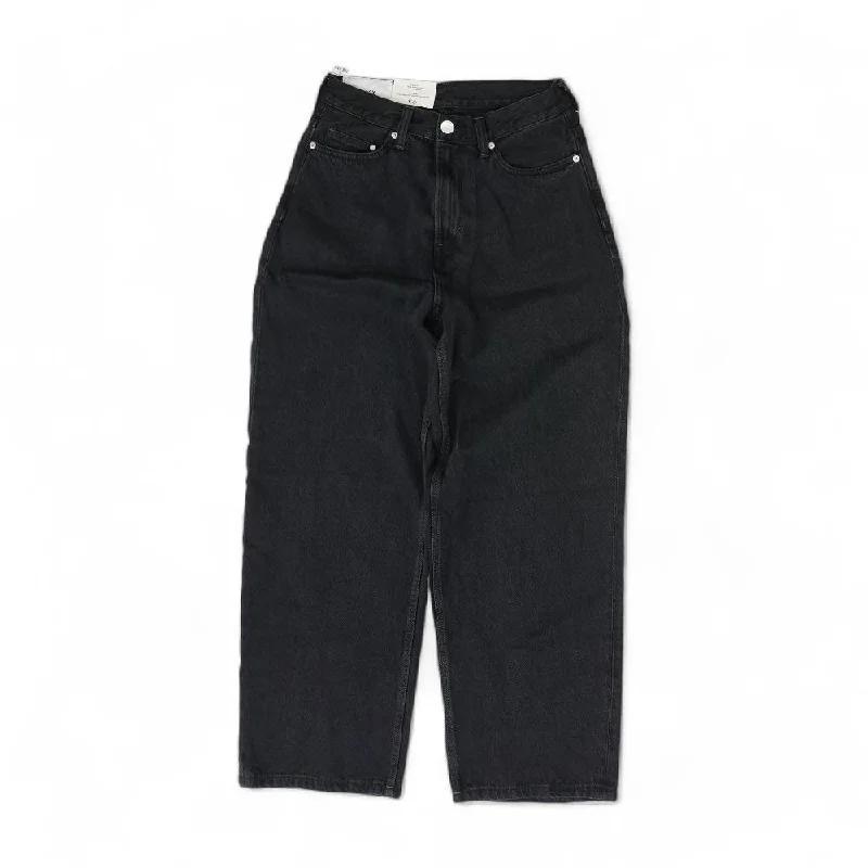 Black Solid Relaxed Jeans Trendy Skinny High-Waist Jeans