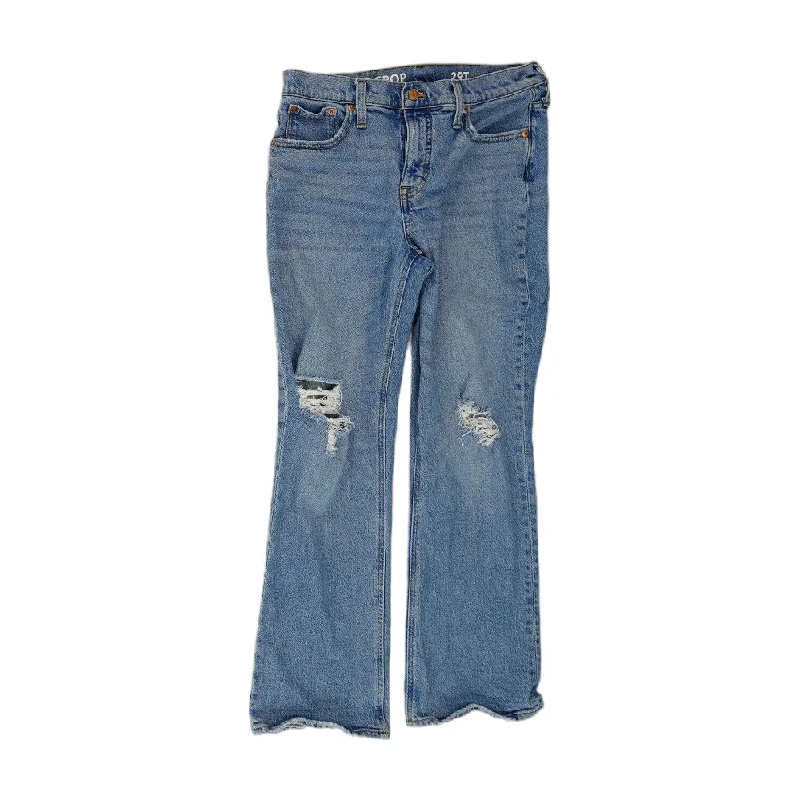 Blue Solid Bootcut Jeans Fashionable White Denim Jeans