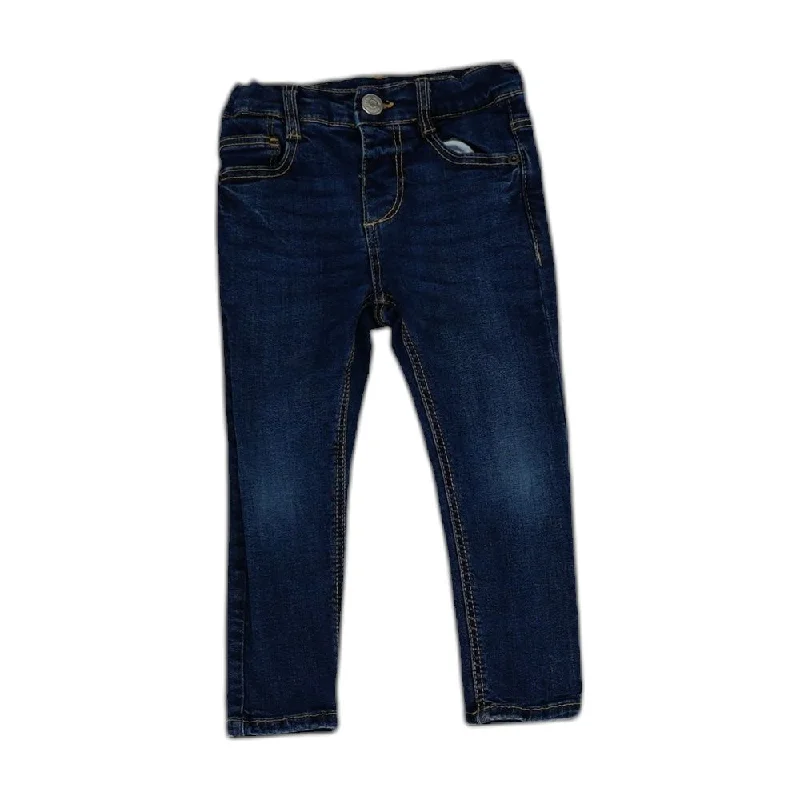 Blue Solid High Rise Skinny Leg Jeans Trendy Low-Rise Slim Jeans