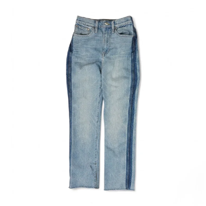 Blue Solid Straight Leg Jeans Stylish Plus Size Denim Jeans