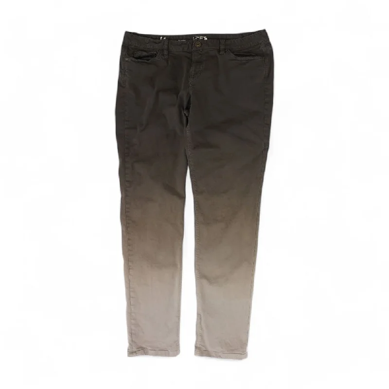Brown Tie Dye Skinny Leg Jeans Casual Bootcut Ripped Jeans