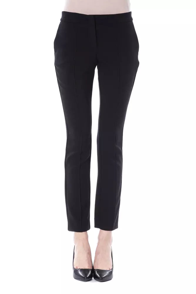 BYBLOS  Polyester Jeans & Women's Pant Trendy Wide-Legged High-Waist Jeans