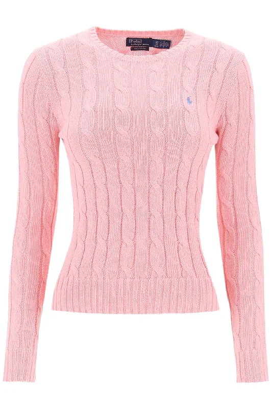 Cable Knit Cotton Sweater Handmade Hand-knitted Hand-woven