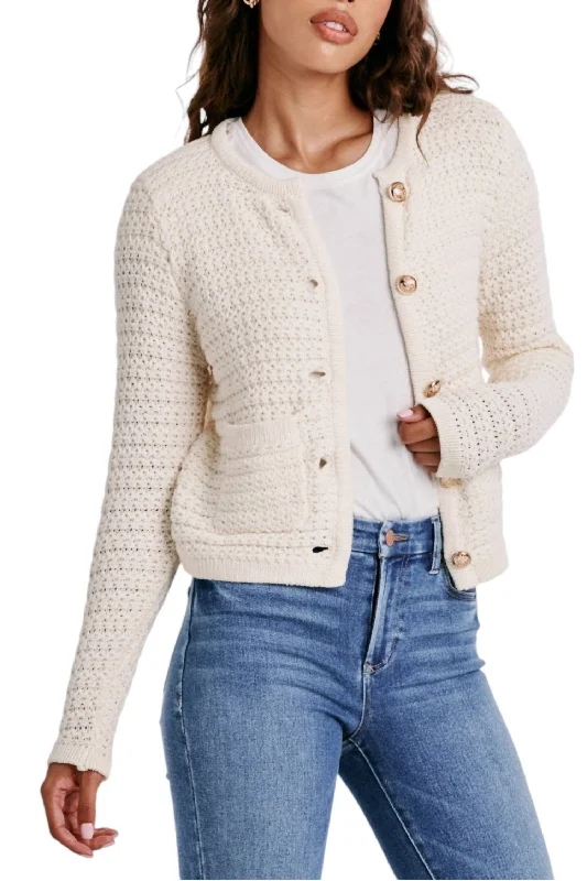 Cambria Sweater In Cream Tailored Straight A-Line