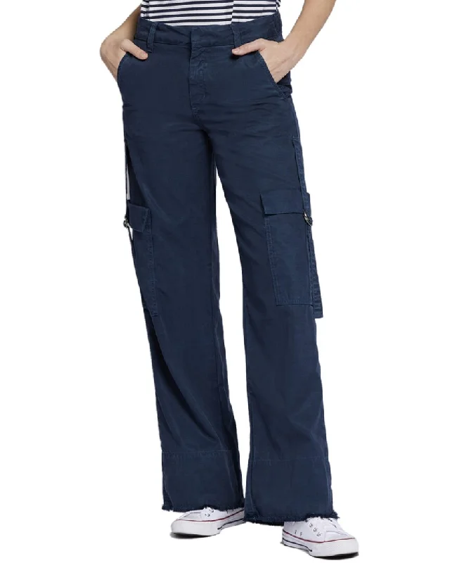 Current/Elliott The Felicity Slate Cargo Jean Classic Blue Denim Jeans