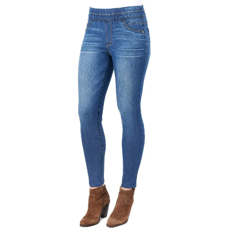 Democracy Womens Denim Stretch Ankle Jeans Trendy Low-Rise Bootcut Jeans