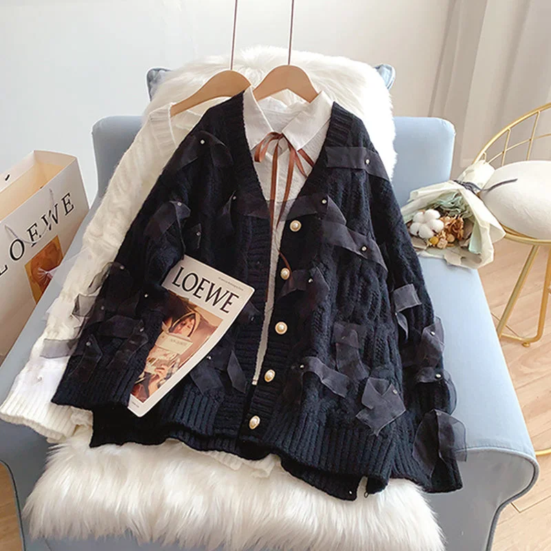 Design three-dimensional heavy industry bow sweater coat 5245 Wool Fabric Cashmere Fabric Tweed Fabric Design three-dimensional heavy industry bow sweater coat 5245 Wool Fabric Cashmere Fabric Tweed Fabric