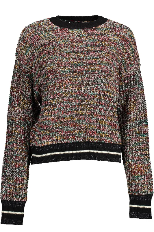Desigual Enigmatic  Sweater with Contrasting Women's Details Thin Thick Dense