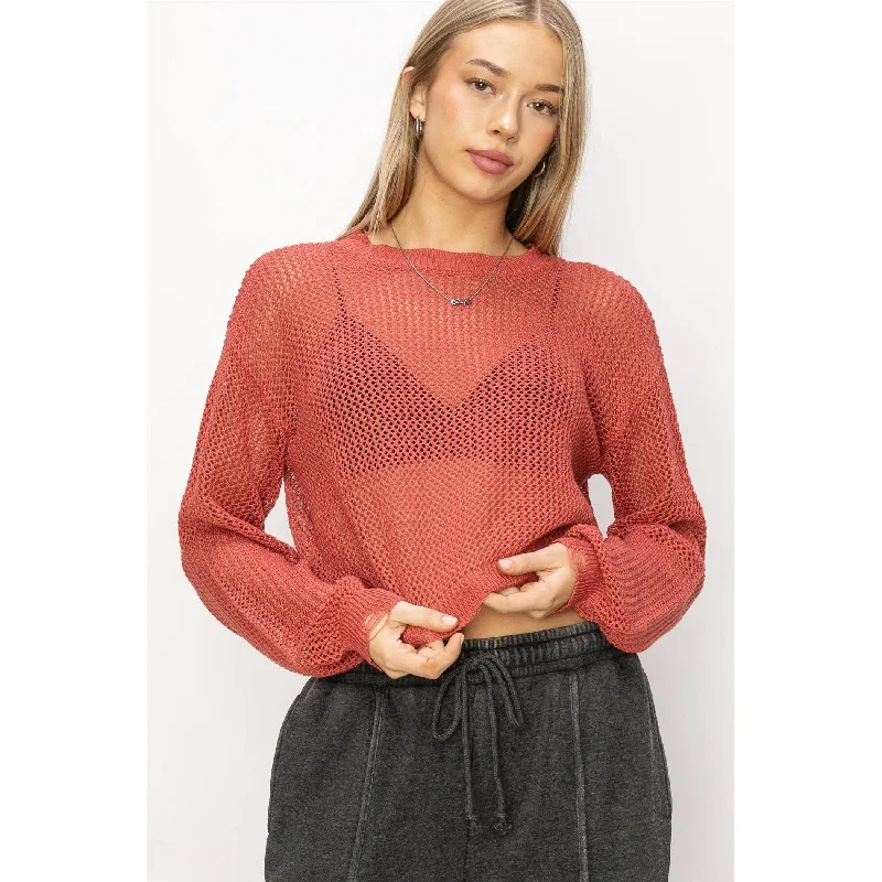 Distressed Knit Sweater *final sale* Solid Color Striped Floral Print