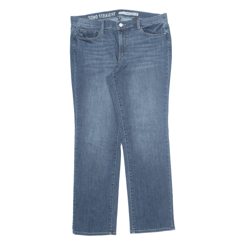DKNY Soho Jeans Blue Denim Regular Straight Stone Wash Womens W34 L30 Elegant High-Waisted Flared Jeans DKNY Soho Jeans Blue Denim Regular Straight Stone Wash Womens W34 L30 Elegant High-Waisted Flared Jeans