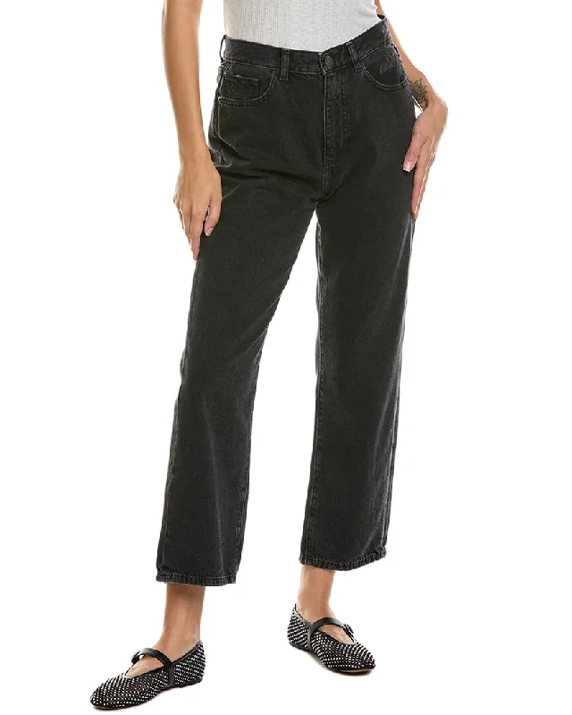 DL1961 Emilie Ultra High-Rise Vintage Ankle Straight Leg Jean Elegant Raw Hem Jeans