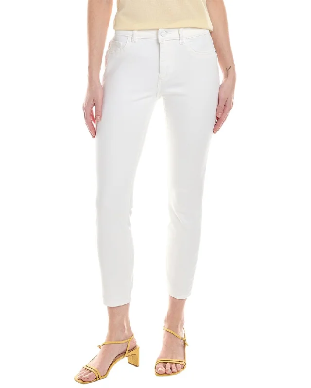 DL1961 Florence Cropped Mid-Rise Porcelain Instasculpt Skinny Jean Elegant Skinny Leg Jeans