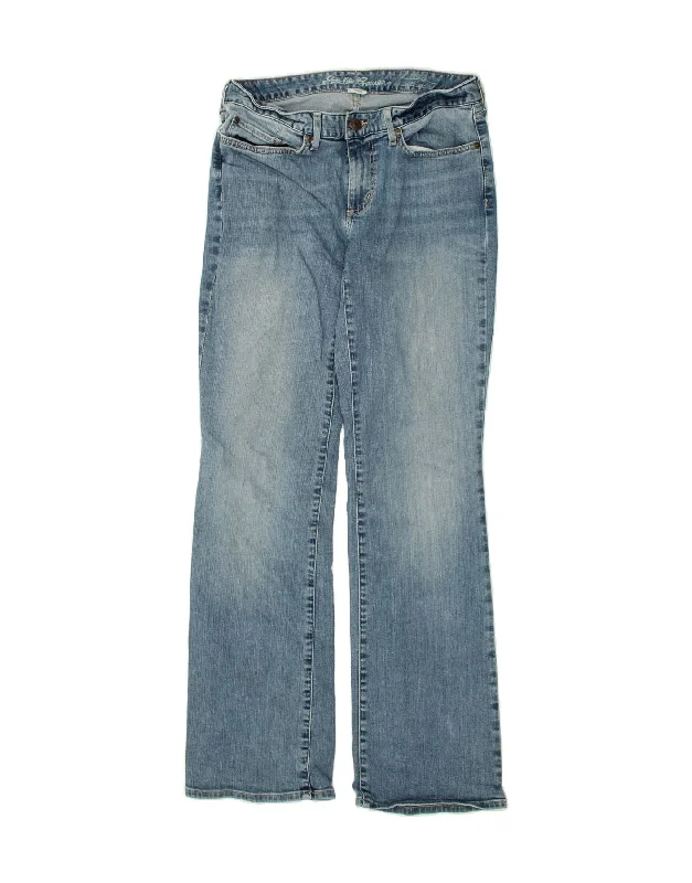 EDDIE BAUER Womens Straight Jeans US 6 Medium W30 L32 Blue Cotton Casual Straight-Leg Jeans