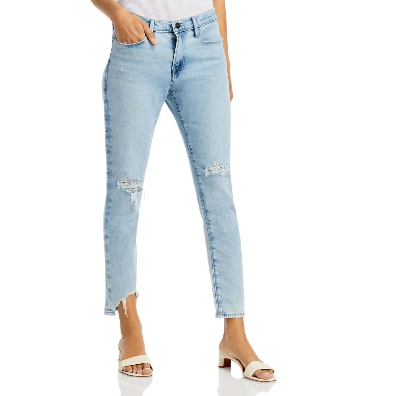FRAME Womens Le Garcon Low Rise Cropped Boyfriend Jeans Comfortable Ankle Jeans