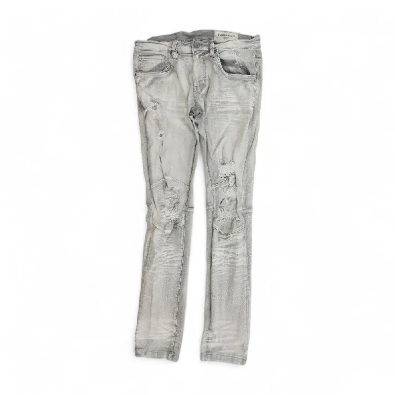 Gray Solid Slim Jeans Fashionable Bootcut Jeans