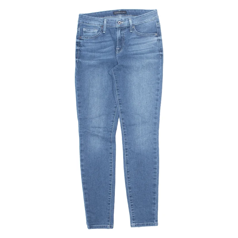 GUESS Jeans Blue Denim Slim Skinny Stone Wash Womens W27 L29 Casual High-Waisted Bootcut Jeans