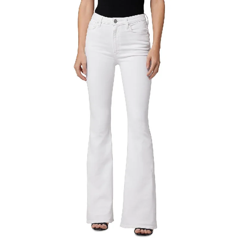 Hudson Womens Holly Denim High Rise Flare Jeans Comfortable Zip-Fly Denim Jeans