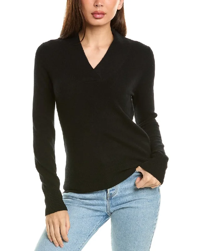 InCashmere Cross Neck Cashmere Sweater Long Sweater Short Sweater Cropped Sweater