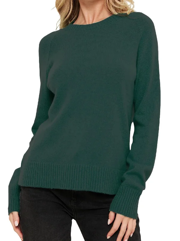 Ivy Cashmere Crew Neck Sweater In Highland Green Long Sweater Short Sweater Cropped Sweater