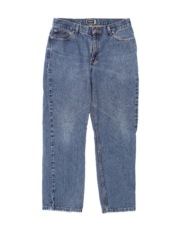 IZOD Womens Straight Jeans  W33 L32 Blue Cotton Trendy Vintage Denim Jeans