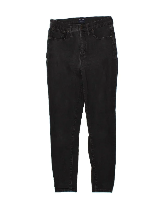 J. CREW Womens High Rise Skinny Jeans W28 L27 Black Cotton Trendy Skinny High-Waist Jeans