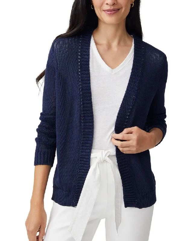 J.McLaughlin Dawn Linen-Blend Sweater Toggled Drawstring Belted