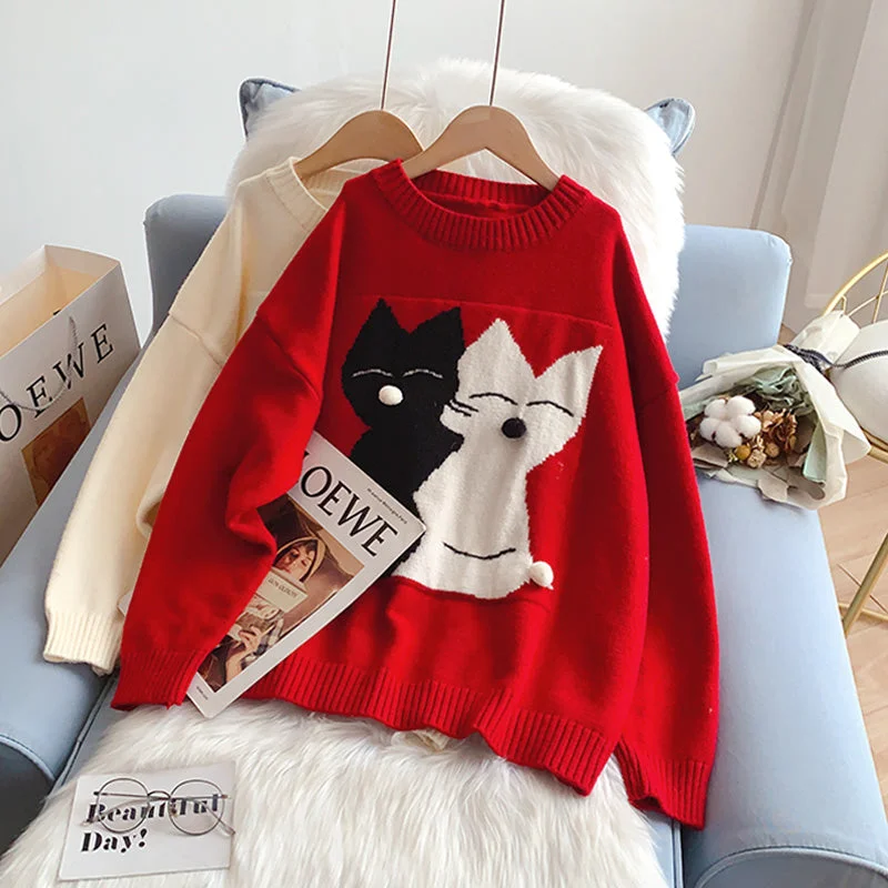 Japanese cute cartoon kitten sweater and coat  5253 Faux Fur Fabric Real Fur Fabric Shearling Fabric