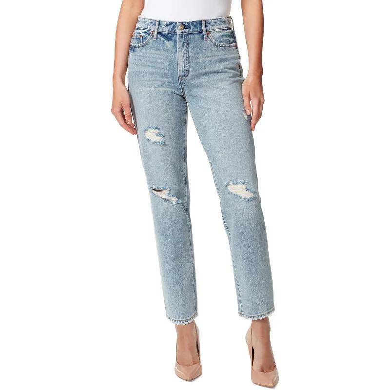 Jessica Simpson Womens High Rise Distressed Straight Leg Jeans Comfortable Faded High-Rise Jeans Jessica Simpson Womens High Rise Distressed Straight Leg Jeans Comfortable Faded High-Rise Jeans